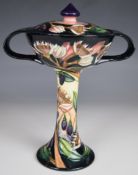Moorcroft Collector's Club signed Emma Bossons covered bonbonniere decorated in the Symphony