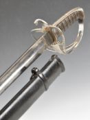 British Army 1821 pattern Artillery officer's sword, Hamburger Rodgers & Co retailers, with shagreen