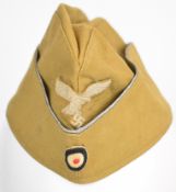 WW2 Nazi German Luftwaffe tropical pattern other ranks overseas side cap with embroidered triangular
