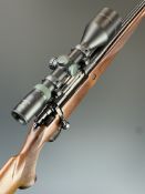 Parker-Hale .308 bolt action rifle with engraved action, chequered semi-pistol grip and forend,
