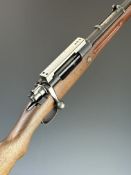 Mauser Model K98 7.62 bolt-action rifle with scope rail, stock stamped 'M' and 24.5 inch barrel,