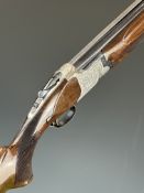 Miroku 12 bore over and under ejector shotgun with engraved lock, underside, trigger guard and thumb