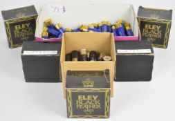 Two hundred and twenty eight 12 bore shotgun cartridges comprising 67 Eley Black Feather non-