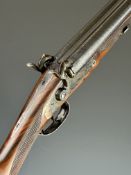 Pedersoli 12 bore side by side muzzle loading percussion hammer action shotgun with engraved