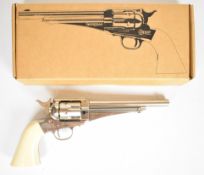 Sheridan Cowboy SRCB .177 air pistol with faux ivory grips and fixed sights, serial number