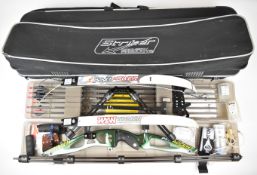 Win & Win Pro Accent Carbon archery bow with carbon riser and 70-36lb limbs, in carry case with