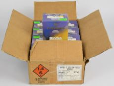 Two hundred 20 bore Saga Gold Steel 24g 4 shot steel shotgun cartridges, all in original boxes.