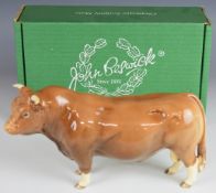 Beswick Collector's Club 1998 Limousin bull figure, boxed, H13cm