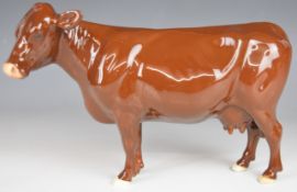 Beswick Red Poll cow figure, H15cm