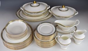 Royal Doulton dinner service decorated in the Forsyth pattern