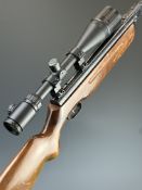 Weihrauch HW35 .22 air rifle with semi-pistol grip, adjustable trigger and 6-24x50 A0EG scope,