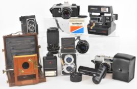 Collectable cameras and accessories to include Pentax ME Super 35mm SLR camera with 1:1.7 50mm lens,