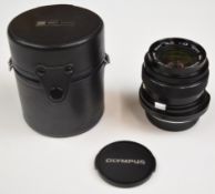 Olympus OM-system Zuiko Shift 35mm 1:2.8 SLR camera lens, in original case