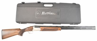 Bettinsoli Diamond X Grade 12 bore over and under ejector shotgun with scenes of gold birds to the