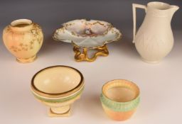 Collection of 19th/20thC ceramics including Royal Worcester vase 'The Stuart' manufactured for