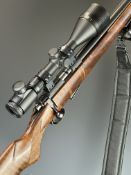 CZ 452-2E ZKM .17 HMR bolt-action rifle with chequered semi-pistol grip and forend, Blackhawk sling,