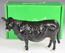 Beswick Collector's Club 2002 Galloway cow figure, boxed, H14cm