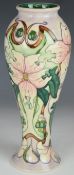 Moorcroft vase decorated in the Blakeney pattern, dated 2001 to base, H28cm