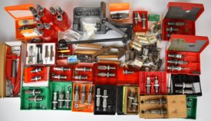 A large collection of rifle and shotgun cartridge re-loading items including including Lyman