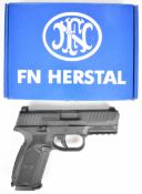 Cybergun FN Herstal 509 Civilian Black .177 CO2 air pistol with textured grip, fixed sights and