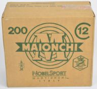 Two hundred 12 bore Maionchi M-Speed 36g 6 shot nickel plated shotgun cartridges, sealed in original