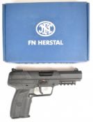 Cybergun FN Herstal FN Five-Seven 6mm CO2 airsoft pistol with textured grip, adjustable sights and