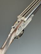 Spanish 12 bore side by side sidelock ejector shotgun with engraved hand detachable locks,