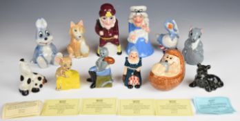 Collection of Wade figures including a set of four made for C & S Collectables, set of four Wade