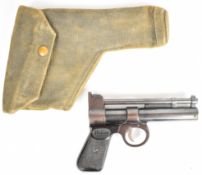 Webley Junior .177 air pistol with named and chequered composite grips and adjustable sights, serial