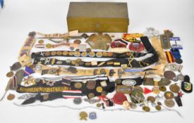 Military badges to include Imperial German Zeppelin badge, Dutch proficiency badge, German railway