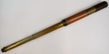 Harris & Son London Day or Night brass two draw telescope, maximum length 100cm