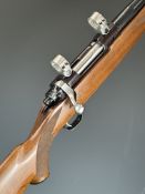 Ruger M77 Mk. II .223 bolt-action rifle with chequered semi-pistol grip and forend, sling and
