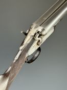 William Golden of Huddersfield 12 bore side by side hammer action shotgun with named and engraved