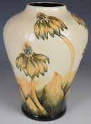 Moorcroft baluster vase decorated in the Cornflower pattern, dated 2001 to base, H21cm