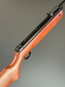 BSA Meteor Mk. II .22 air rifle with semi-pistol grip and adjustable sights, serial number