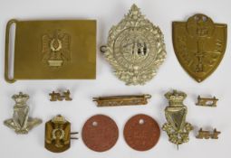 Military badges and similar to include Argyll and Sutherland, Royal Irish Regiment and further Irish