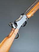 BSA Martini-Henry .220 underlever-action target rifle with named lock, BSA adjustable peep-hole