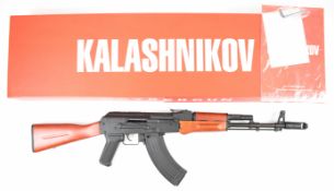 Cybergun Kalashnikov AK74 .177 CO2 air rifle with composite pistol grip, wooden stock, sling mounts,