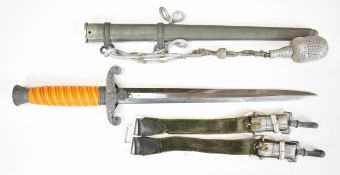 German WW2 Nazi Third Reich army dagger with Eickhorn Solingen and maker's mark to 15.5cm double
