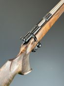 Anschutz .20 Ackley Hornet bolt-action rifle with chequered semi-pistol grip and forend, raised