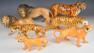 Seven Beswick wild animal figures, tallest 15cm