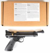 Crosman Model 6-2240 .22 CO2  bolt-action air pistol with textured composite grips and adjustable