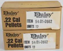 Six thousand .22 Daisy air rifle or pistol pellets, all sealed in original boxes.