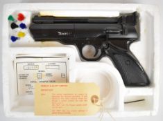 Webley Tempest .22 air pistol with shaped and chequered composite grips and adjustable sights and
