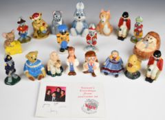 Collection of Wade figures including Arthur Hare, Collectors Club, Tetley Tea Folk etc, tallest