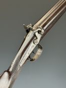 Hambling of Totness 16 bore percussion hammer action double barrelled side by side muzzle loading