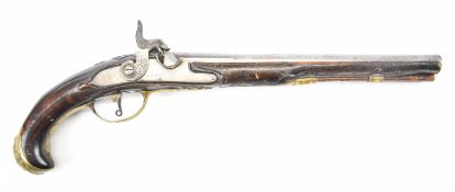 Daniel Thiermay percussion converted from flintlock holster pistol with hammer in the form of a