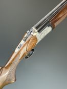 Zabala XL-90 Recorrido 12 bore over and under ejector shotgun with engraved action, underside,