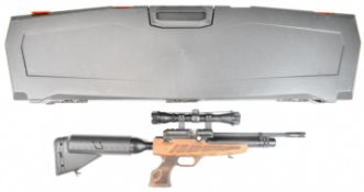 Kral Puncher NP-02 .22 PCP FAC carbine air rifle with textured pistol grip, two 10-shot magazines,