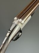 Westley Richards 12 bore side by side ejector shotgun with named and engraved locks, engraved